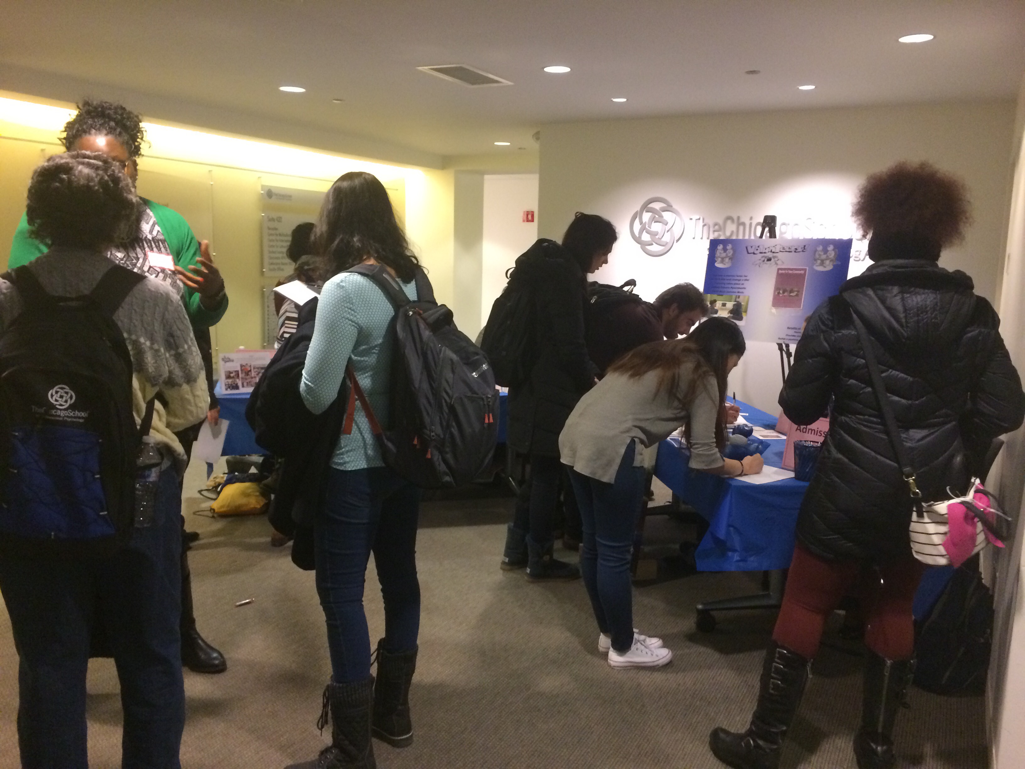  - Chicago Campus students engaging with Community Partners at the 2018 Spring Job &amp; Volunteer Fair.